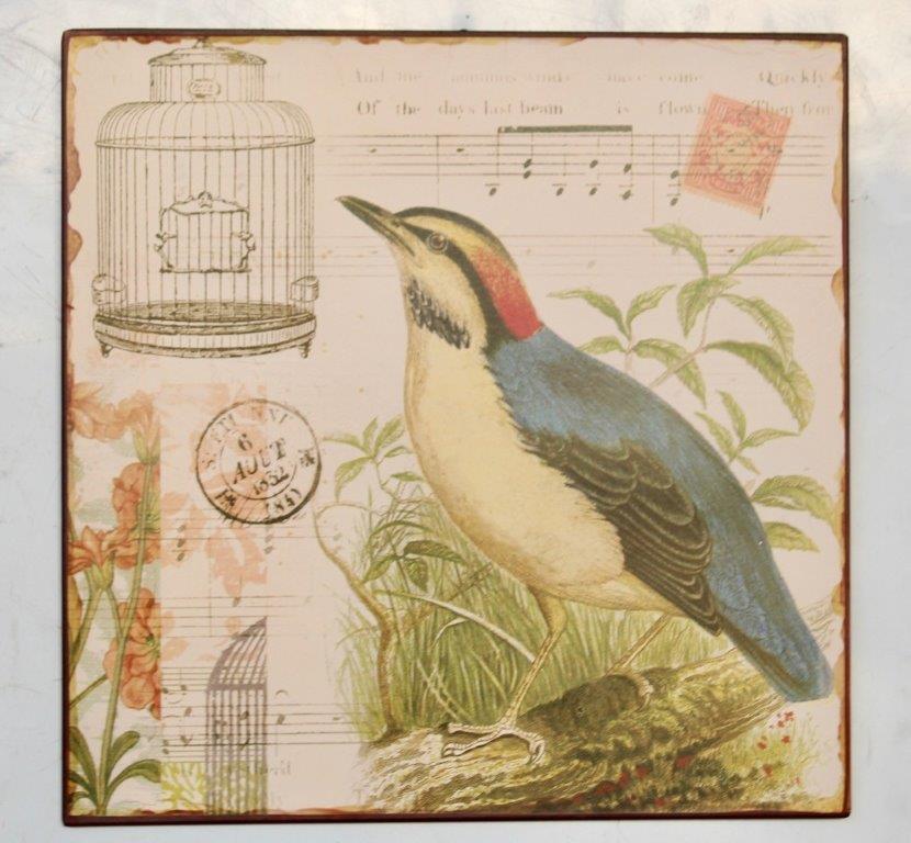 BIRDCAGE PLAQUE  30X30CM